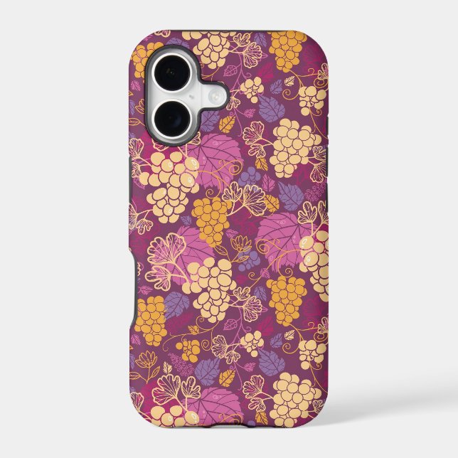 Sweet grape vines pattern background (Back)