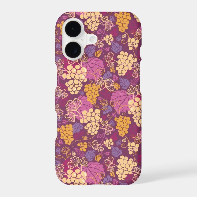 Sweet grape vines pattern background (Back)