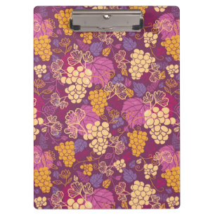 Sweet grape vines pattern background clipboard