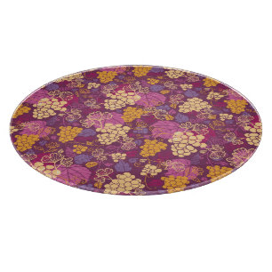 Sweet grape vines pattern background cutting board