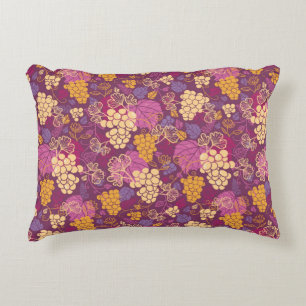 Sweet grape vines pattern background decorative cushion