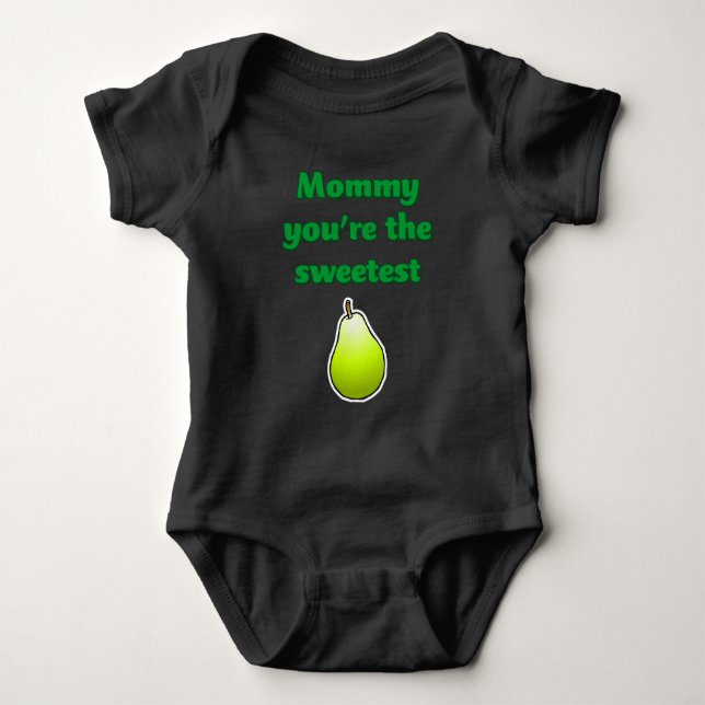 Sweet Green Pear Baby Bodysuit (Front)