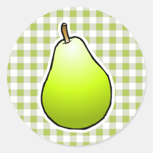 Sweet Green Pear Classic Round Sticker