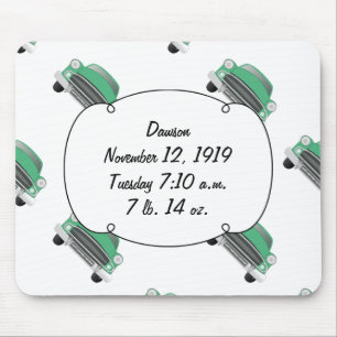 Sweet Green Retro Car Baby Boy Gifts Mouse Mat