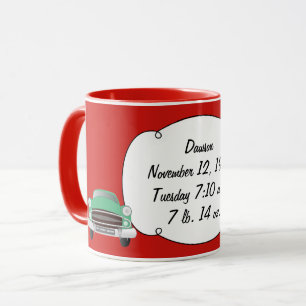 Sweet Green Retro Car Baby Boy Gifts Mug