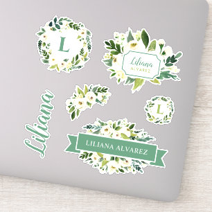 Sweet Greenery Floral Monogram