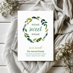 Sweet Greenery New Address Moving Announcement