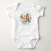 Sweet Greenery Woodland Forest Animals Monogram