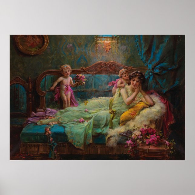Sweet Greetings by Hans Zatzka - poster (Front)