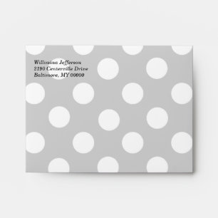 Sweet Grey & White Polka Dot Envelope