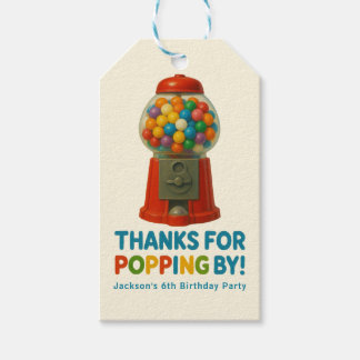 Sweet Gumball Candy Kids Birthday Party Gift Tags