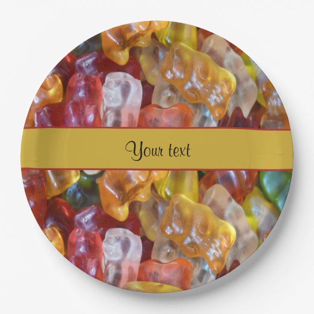 Sweet Gummi Bears Paper Plate (Front)