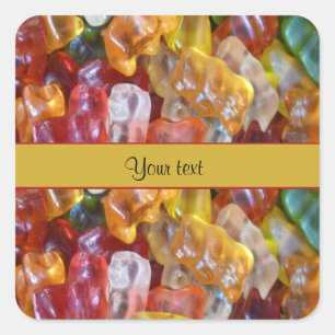 Sweet Gummi Bears Square Sticker
