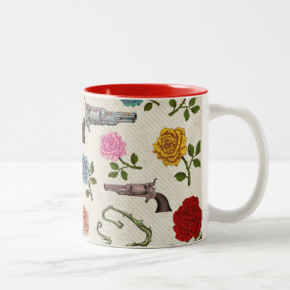 Sweet Guns and Roses Two-Tone Coffee Mug