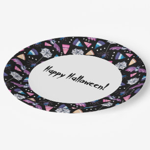 Sweet Halloween-Black Party Plates