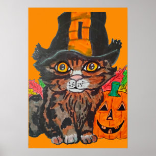 SWEET HALLOWEEN KITTY POSTER