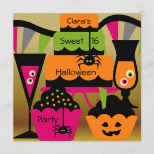 Sweet Halloween Party Invitations