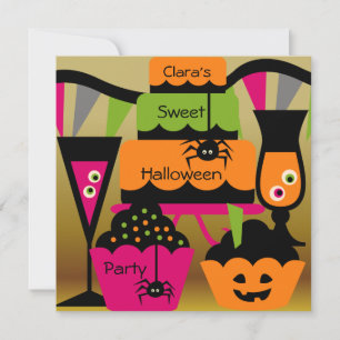Sweet Halloween Party Invitations