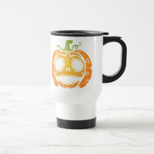 Sweet Halloween Pumpkin Face Travel Mug