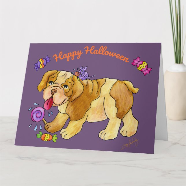 Sweet Halloween Puppy Card (Front)