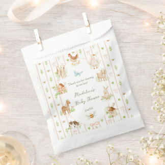Sweet Handpainted Grandmillenial Farm Baby Shower Favour Bags