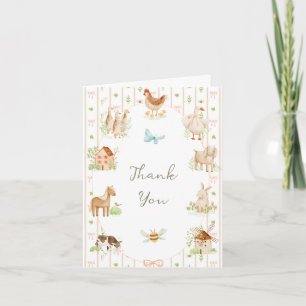 Sweet Handpainted Grandmillenial Farm Baby Shower Thank You Card