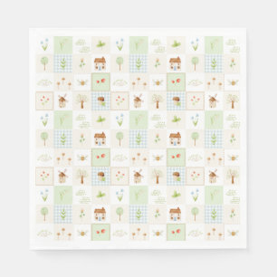 Sweet Handpainted Grandmillenial Farm Birthday Napkin