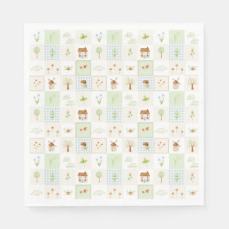 Sweet Handpainted Grandmillenial Farm Birthday Napkin