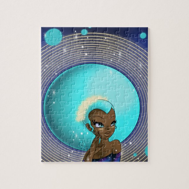 Sweet Happy African American Woman Uranus Jigsaw Puzzle (Vertical)