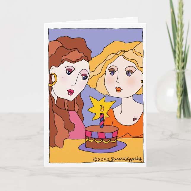 Sweet Happy Birthday Special Girlfriend Old Friend Card (Front)