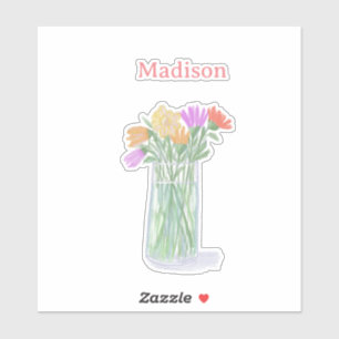 Sweet Happy Flowers +Custom Name