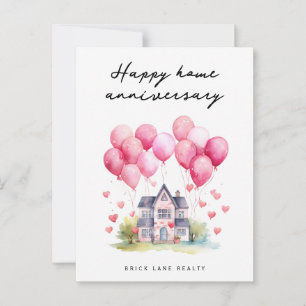 Sweet Happy Home Anniversary Realty Postcard