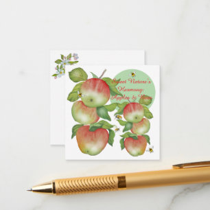 Sweet Harmony: Watercolor Apples and a Bee Enclosure Card