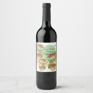 Sweet Harmony: Watercolor Apples and a Bee Wine Label
