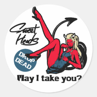 SWEET HEADS #HG CLASSIC ROUND STICKER