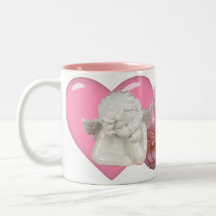 Sweet Heart 'Baby Angel' Design Two-Tone Coffee Mug