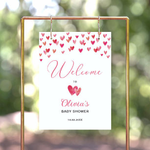 Sweet heart Baby Shower Welcome Sign Poster