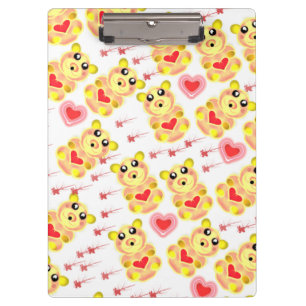 Sweet Heart Bear Nursery Pattern Clipboard