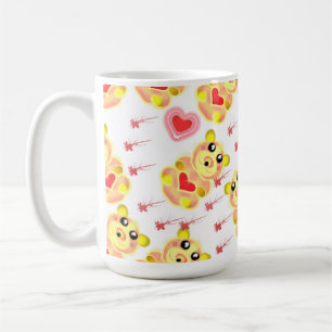 Sweet Heart Bear Nursery Pattern Coffee Mug