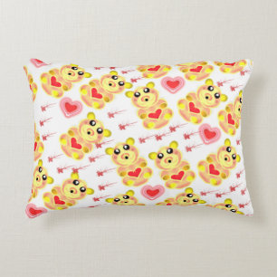 Sweet Heart Bear Nursery Pattern Decorative Cushion
