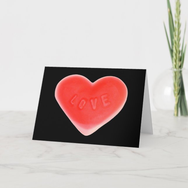 Sweet Heart Black greetings card (Front)
