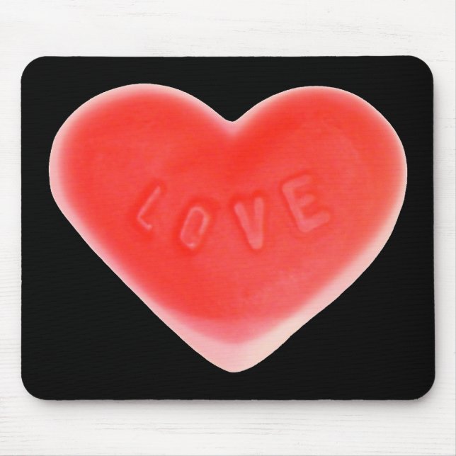 Sweet Heart Black mousepad (Front)