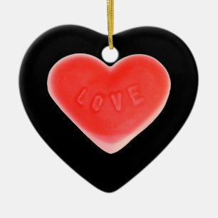 Sweet Heart Black 'Name & Date' ornament heart