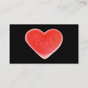 Sweet Heart Black 'your text' business card red