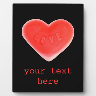 Sweet Heart Black 'Your Text' photo plaque