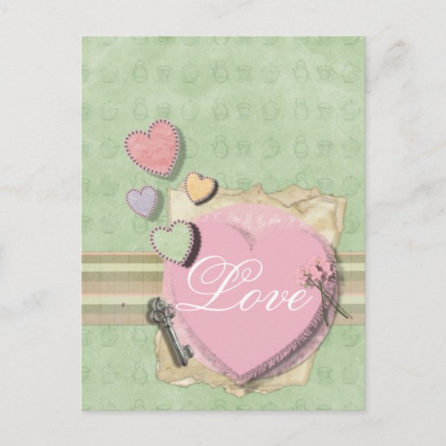 Sweet heart Girl Baby Shower Invitation Stationery (Front)