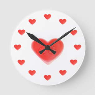 Sweet Heart 'hearts' clock round