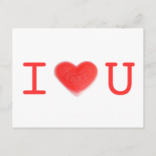 Sweet Heart 'I love U' postcard