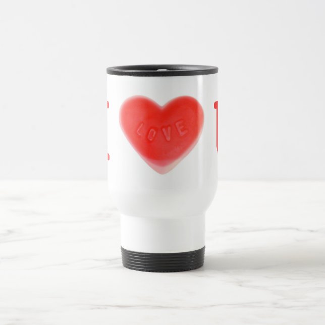 Sweet Heart 'I love U' travel mug (Center)