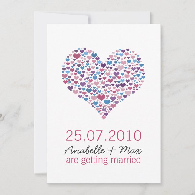 Sweet-Heart Informal Reception Invitation (Front)